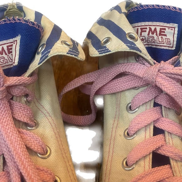 converse style high tops, pink blue and off white, virtually new - Picture 5 of 9